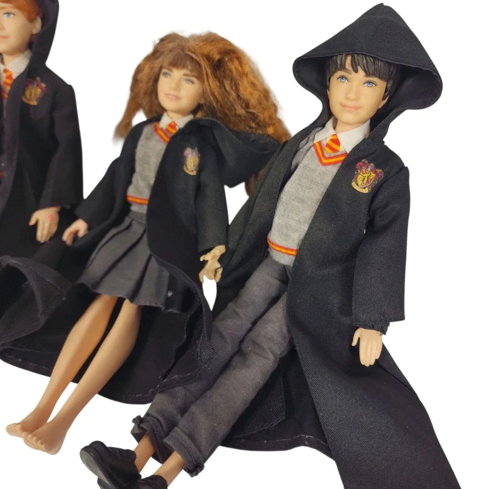 Harry Potter‎ Hermione Ron Harry Dolls Set Wizard Robes Hogwarts Lot